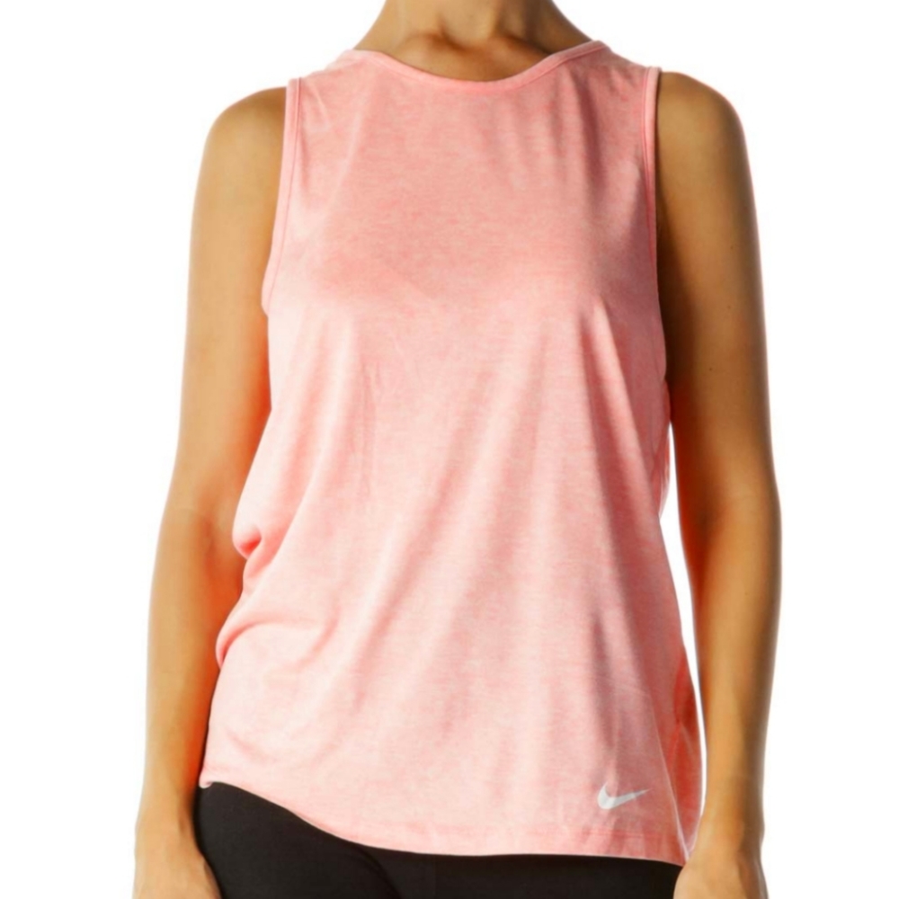 EUC NIKE dri fit tank top in salmon pink, florescent orange